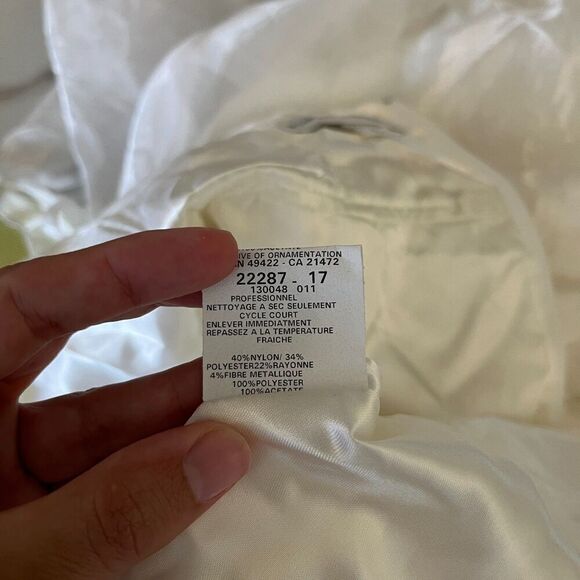 Vintage Jessica Mcclintock Bridal Women's Size 6 Ivory Floral Halter Maxi Dress - Picture 13 of 15